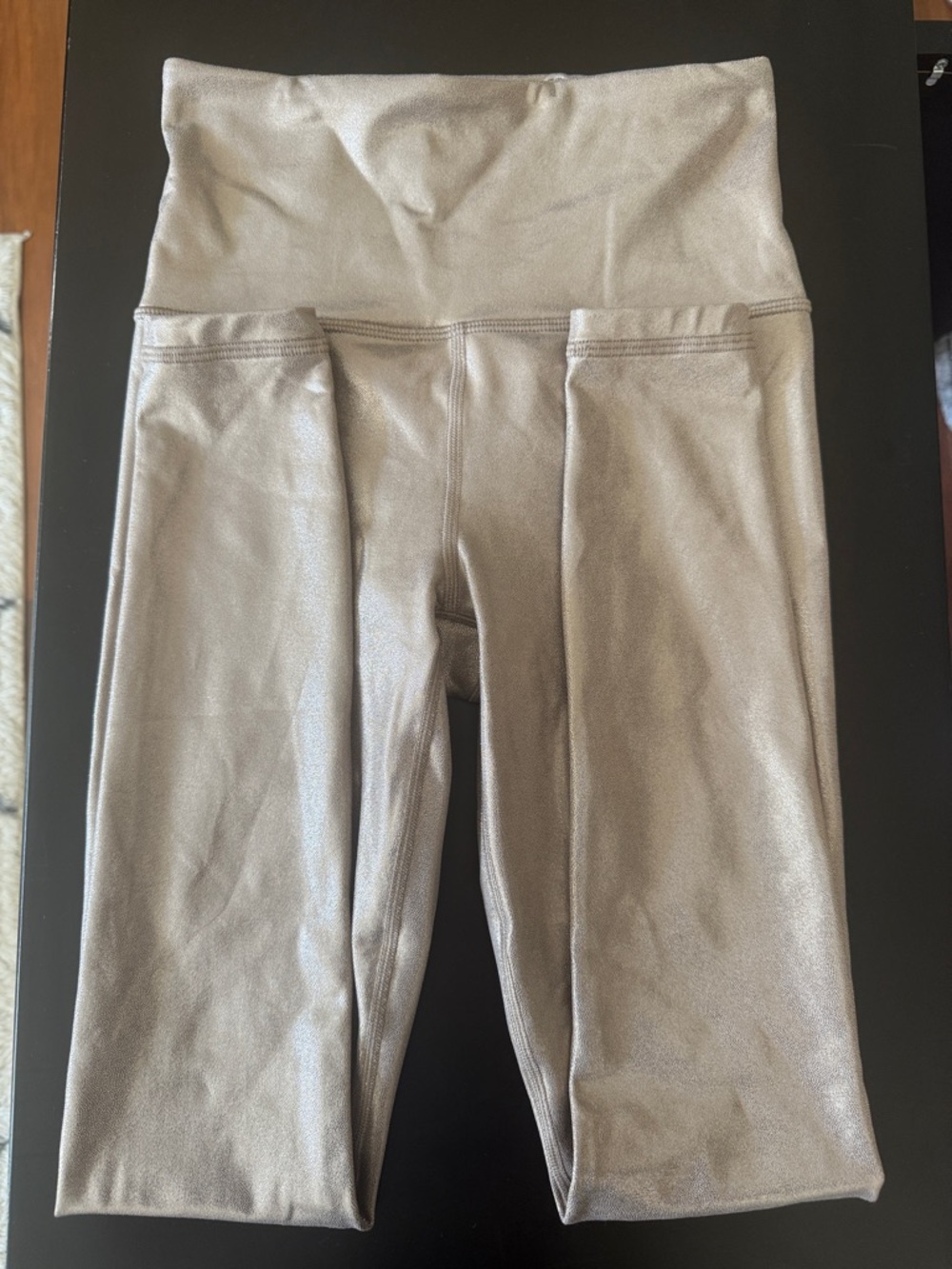 Shimmery pink Athleta leggings